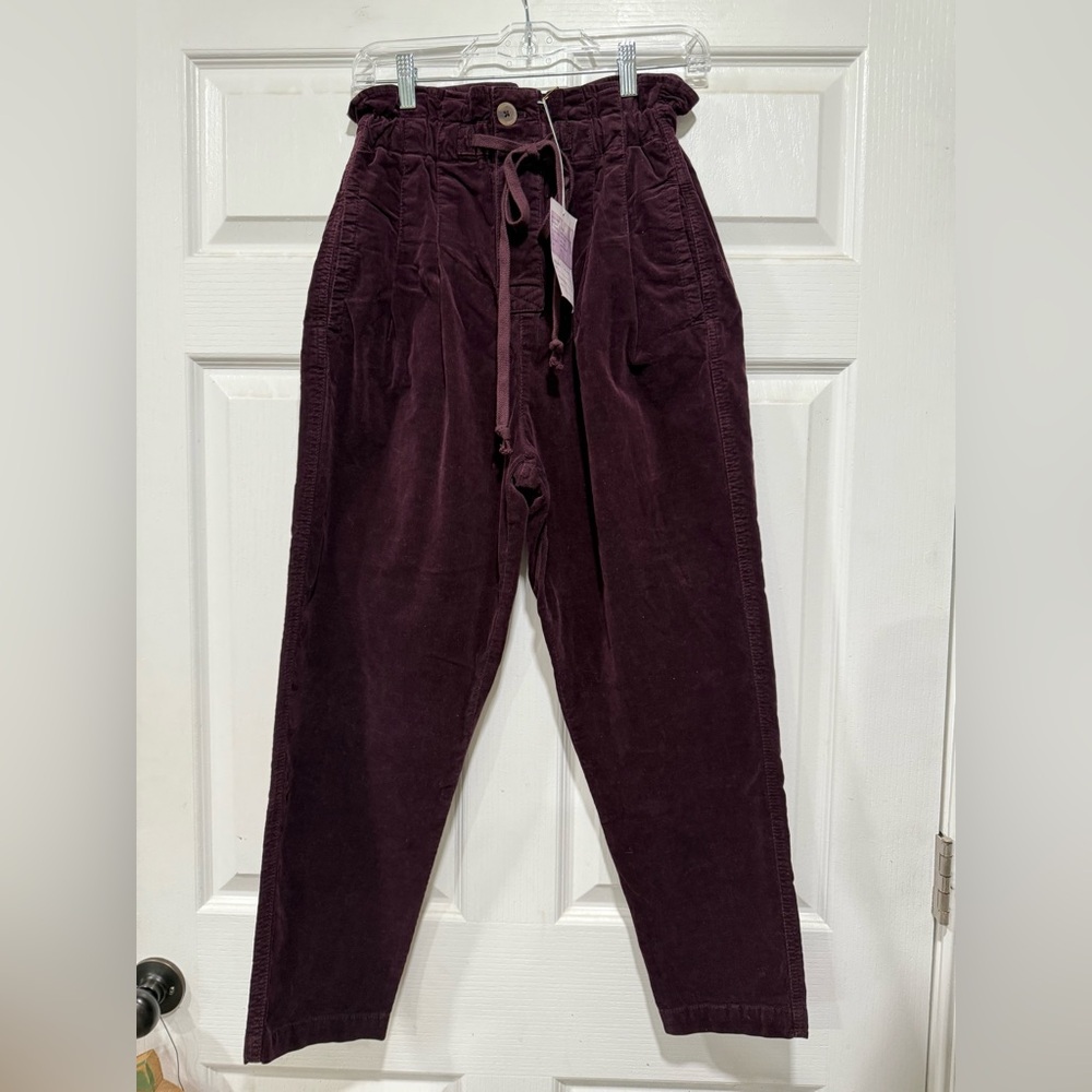 Free People Women's Corduroy Pants in Deep Purple